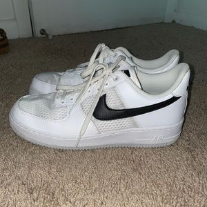 Nike Airforce 1s with black detailing